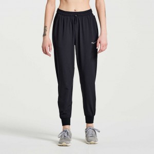 Black Saucony Boston Woven Women's Jogger | PHILIPPINES-JIE