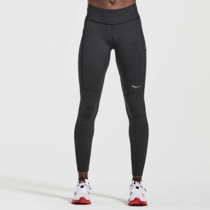 Black Saucony Fortify Women's Tight | PHILIPPINES-HBE