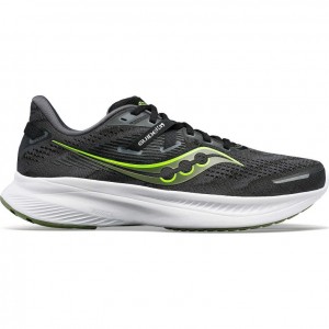 Black Saucony Guide 16 Men's Running Shoes | PHILIPPINES-BZQ