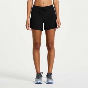 Black Saucony Outpace 5" Women's Shorts | PHILIPPINES-LCK