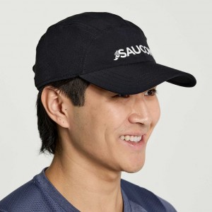 Black Saucony Outpace Men's Hat | PHILIPPINES-PFN