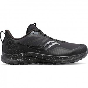 Black Saucony Peregrine ICE+ 3 Men's Running Shoes | PHILIPPINES-TDQ