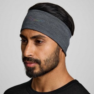 Black Saucony Solstice Men's Headband | PHILIPPINES-OTZ