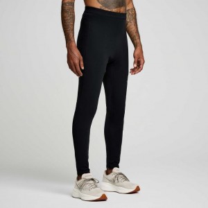 Black Saucony Solstice Men's Tight | PHILIPPINES-HSO