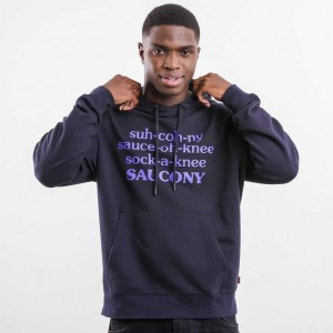 Black Saucony X Frank Cooke Rested Men's Hoodie | PHILIPPINES-JVS