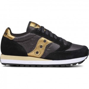 Black / Gold Saucony Jazz Original Women's Sneakers | PHILIPPINES-CKZ