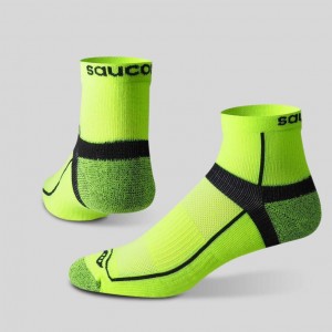 Black / Green Saucony Inferno Quarter 3-Pack Men's Socks | PHILIPPINES-TWK