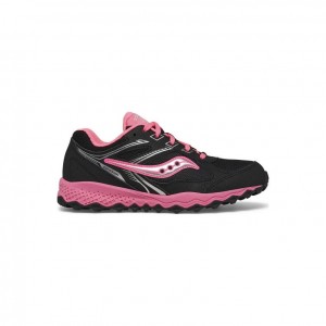 Black / Pink Saucony Cohesion TR14 Lace Big Kids' Sneakers | PHILIPPINES-KLY