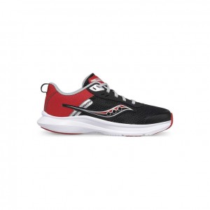 Black / Red Saucony Axon 3 Big Kids' Sneakers | PHILIPPINES-PXM