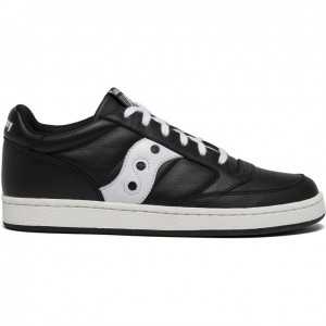 Black / White Saucony Jazz Court Men's Sneakers | PHILIPPINES-WLY