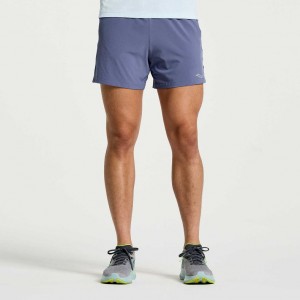 Blue Saucony Outpace 5" Men's Shorts | PHILIPPINES-FZR