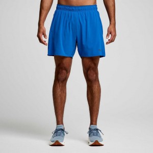 Blue Saucony Outpace 5" Men's Shorts | PHILIPPINES-PNW