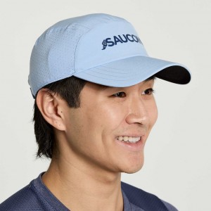 Blue Saucony Outpace Men's Hat | PHILIPPINES-USG