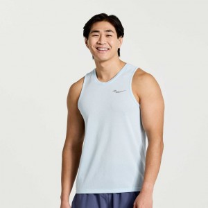 Blue Saucony Stopwatch Men's Singlet | PHILIPPINES-KZH