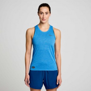 Blue Saucony Stopwatch Women's Singlet | PHILIPPINES-EMK