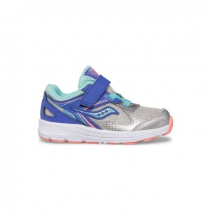 Blue / Silver Saucony Cohesion 14 A/C Jr. Little Kids' Sneakers | PHILIPPINES-UDP