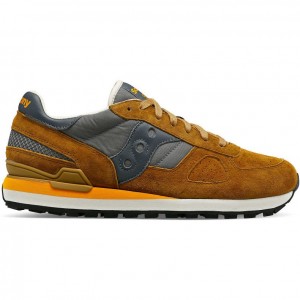 Brown / Grey Saucony Shadow Original Premium Men's Sneakers | PHILIPPINES-RTK