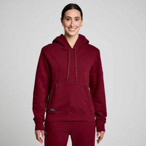 Burgundy Saucony Recovery Women's Hoodie | PHILIPPINES-BDA