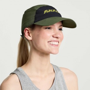 Dark Green Saucony Outpace Women's Hat | PHILIPPINES-IVF