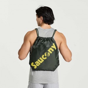 Dark Green Saucony String Men's Bag | PHILIPPINES-QST