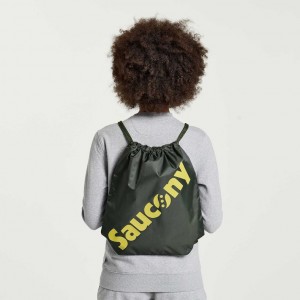 Dark Green Saucony String Women's Bag | PHILIPPINES-KDA