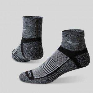 Grey Saucony Inferno Quarter 3-Pack Men's Socks | PHILIPPINES-MGT