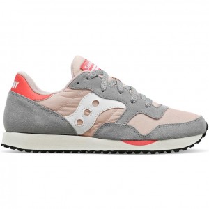 Grey / Pink Saucony DXN Women's Sneakers | PHILIPPINES-RHA