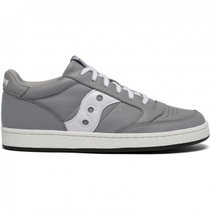 Grey / White Saucony Jazz Court Women's Sneakers | PHILIPPINES-AJT