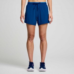 Indigo Saucony Outpace 5" Women's Shorts | PHILIPPINES-CIL