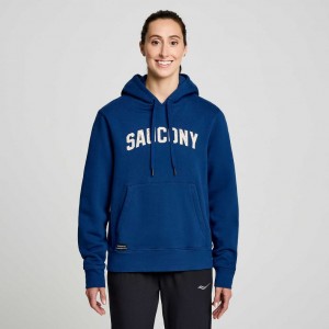 Indigo Saucony Recovery Women's Hoodie | PHILIPPINES-JPT