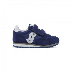 Navy Saucony Jazz Hook & Loop Big Kids' Sneakers | PHILIPPINES-BVZ