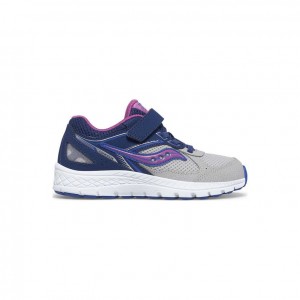 Navy / Grey Saucony Cohesion 14 A/C Big Kids' Sneakers | PHILIPPINES-ENY