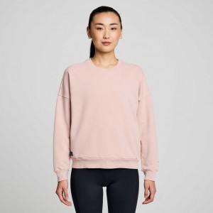 Pink Saucony Recovery Crew Women's Sweatshirt | PHILIPPINES-DMT