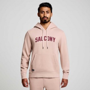 Pink Saucony Recovery Men's Hoodie | PHILIPPINES-CAJ