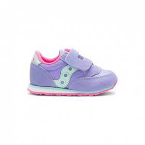 Purple Saucony Baby Jazz Hook & Loop Little Kids' Sneakers | PHILIPPINES-RNC