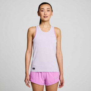 Purple Saucony Stopwatch Women's Singlet | PHILIPPINES-ITA