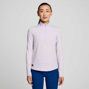 Purple Saucony Triumph 3D 1/2 Zip Women's Sweatshirt | PHILIPPINES-SAU