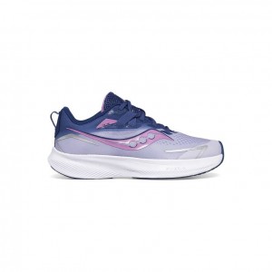 Purple / Indigo Saucony Ride 15 Big Kids' Sneakers | PHILIPPINES-RAB