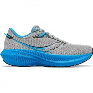 Silver / Blue Saucony Triumph 21 Men's Running Shoes | PHILIPPINES-TGV