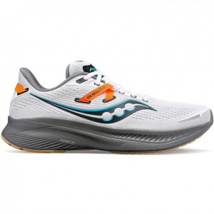 White Saucony Guide 16 Men's Running Shoes | PHILIPPINES-TIJ