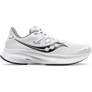 White Saucony Guide 16 Men's Running Shoes | PHILIPPINES-KNU