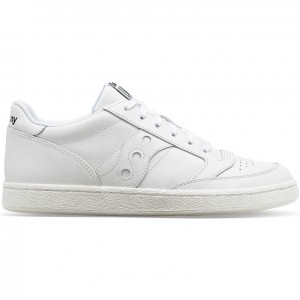 White Saucony Jazz Court PU Men's Sneakers | PHILIPPINES-FBY