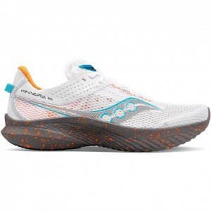 White Saucony Kinvara 14 Men's Running Shoes | PHILIPPINES-VQY