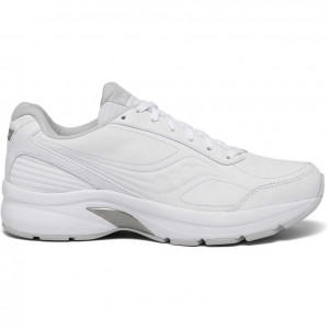 White Saucony Omni Walker 3 Men's Wide Running Shoes | PHILIPPINES-JWA