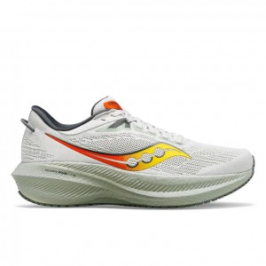 White Saucony Triumph 21 Men's Running Shoes | PHILIPPINES-DQZ