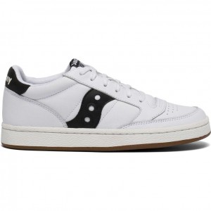 White / Black Saucony Jazz Court Men's Sneakers | PHILIPPINES-JED