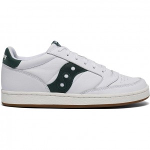 White / Green Saucony Jazz Court Women's Sneakers | PHILIPPINES-ZWT