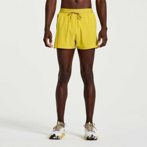 Yellow Saucony Outpace 3" Men's Shorts | PHILIPPINES-YMO