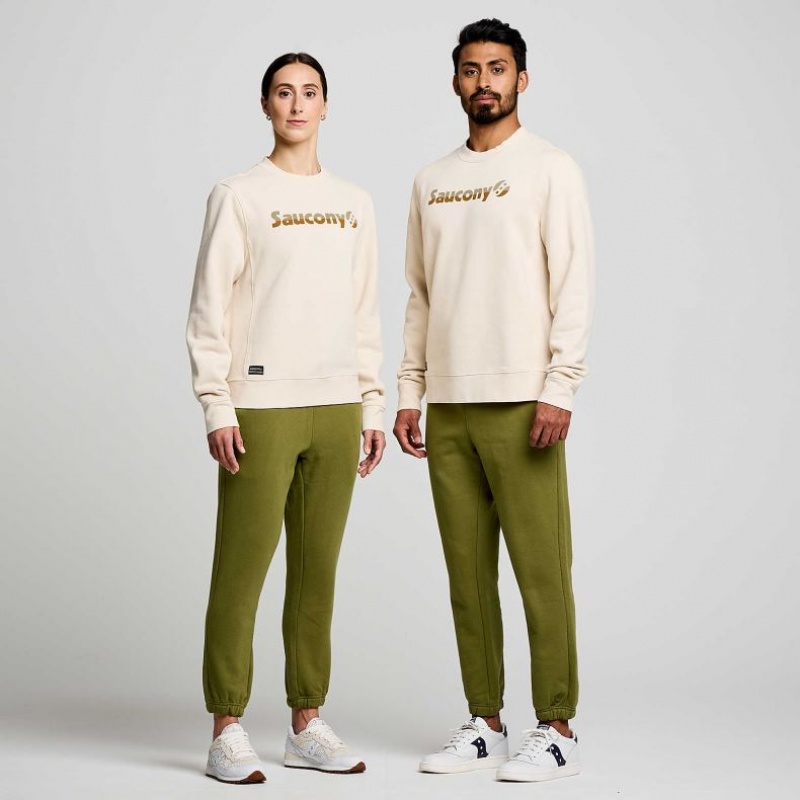 Beige Saucony Recovery Crew Women's Sweatshirt | PHILIPPINES-KSC