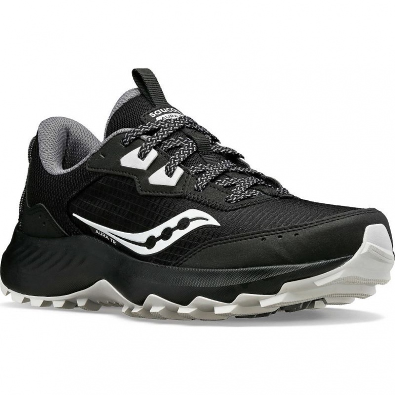 Black Saucony Aura TR Women's Wide Running Shoes | PHILIPPINES-WGI